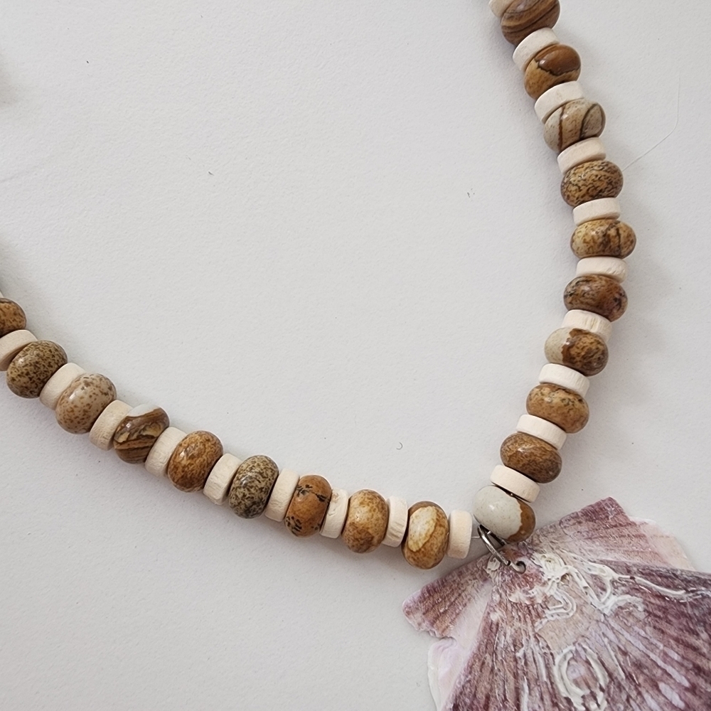 NWT Free People White Silver Love Letter To The Sea Shell Necklace - Picture 10 of 13